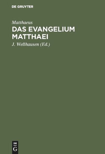 Das Evangelium Matthaei