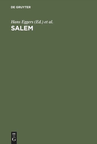 SALEM: Ein Verfahren zur automatischen Lemmatisierung deutscher Texte