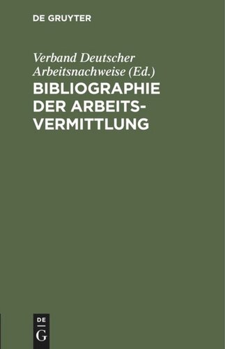 Bibliographie der Arbeitsvermittlung