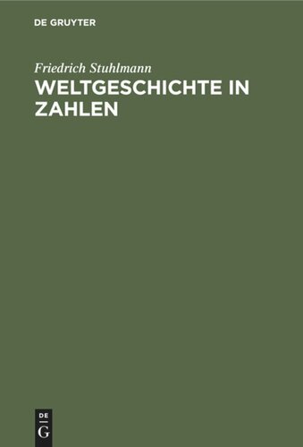 Weltgeschichte in Zahlen