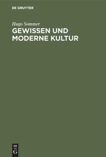 Gewissen und moderne Kultur