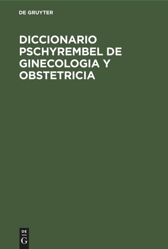 Diccionario Pschyrembel de Ginecologia y Obstetricia