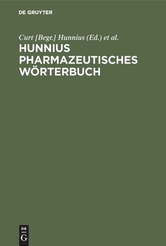 Hunnius pharmazeutisches Wörterbuch