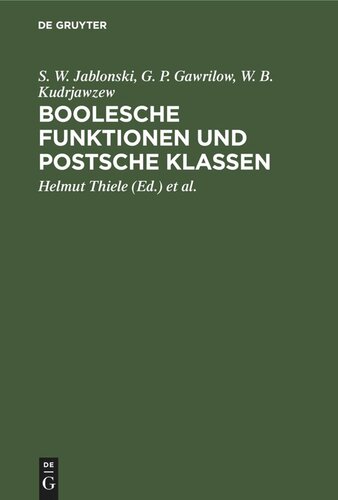 Boolesche Funktionen und Postsche Klassen