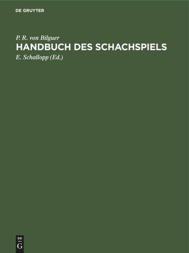 Handbuch des Schachspiels