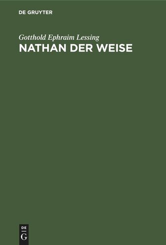 Nathan der Weise: Ein dramatisches Gedicht in fünf Aufzügen