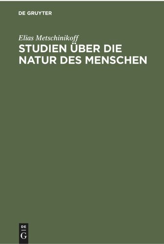 Studien über die Natur des Menschen: Eine optimistische Philosophie