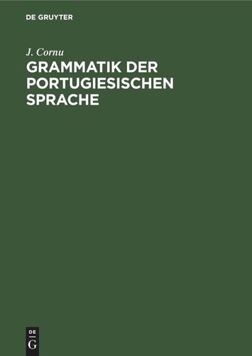 Grammatik der portugiesischen Sprache