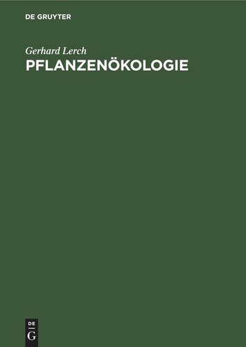 Pflanzenökologie