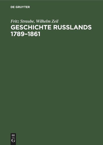 Geschichte Rußlands 1789–1861: Der Feudalismus in der Krise