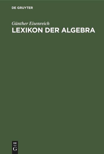 Lexikon der Algebra