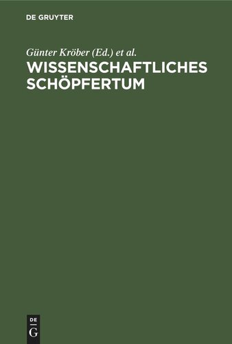 Wissenschaftliches Schöpfertum