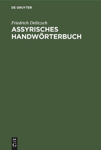 Assyrisches Handwörterbuch