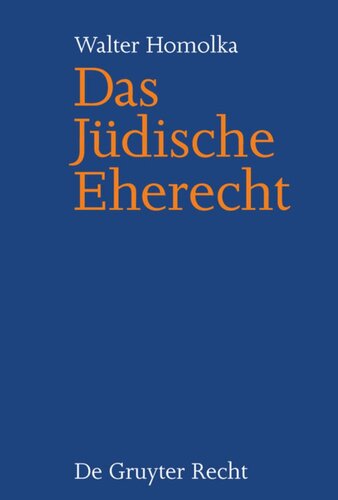 Das Jüdische Eherecht