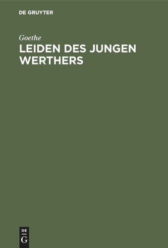 Leiden des jungen Werthers