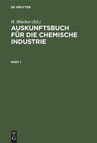 Auskunftsbuch für die Chemische Industrie