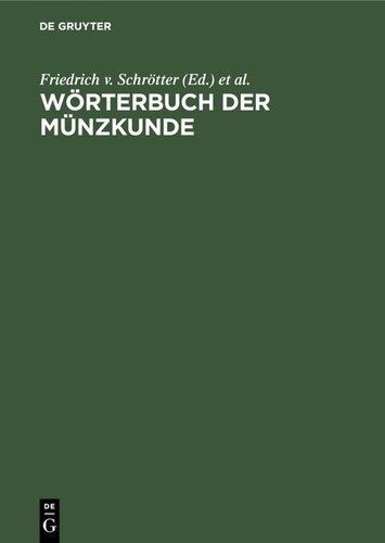 Wörterbuch der Münzkunde