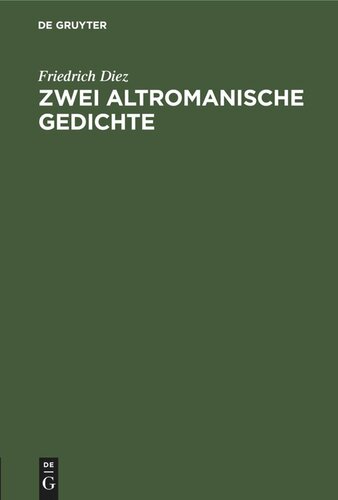 Zwei altromanische Gedichte