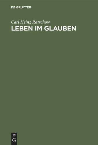 Leben im Glauben: Marbacher Predigten