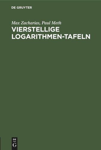 Vierstellige Logarithmen-Tafeln