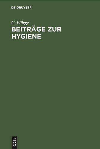 Beiträge zur Hygiene