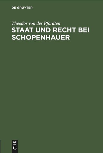 Staat und Recht bei Schopenhauer