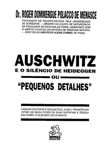 Auschwitz e o Silencio de Heidegger