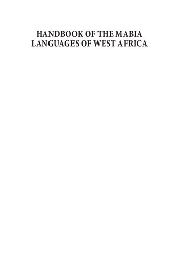 Handbook of the Mabia Languages of West Africa