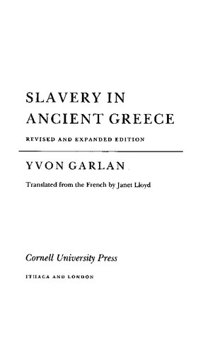 Slavery in ancient Greece / ;