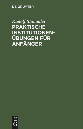 Praktische Institutionenübungen für Anfänger