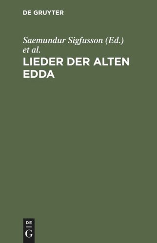 Lieder der alten Edda