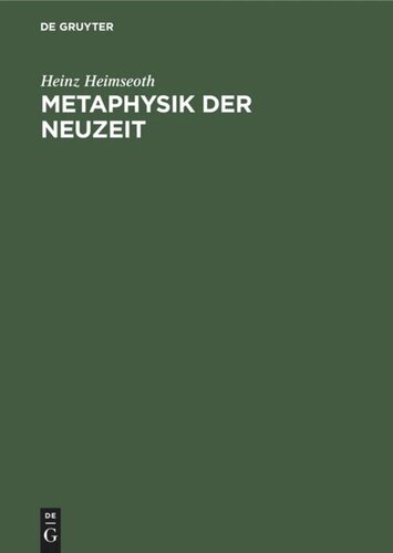 Metaphysik der Neuzeit