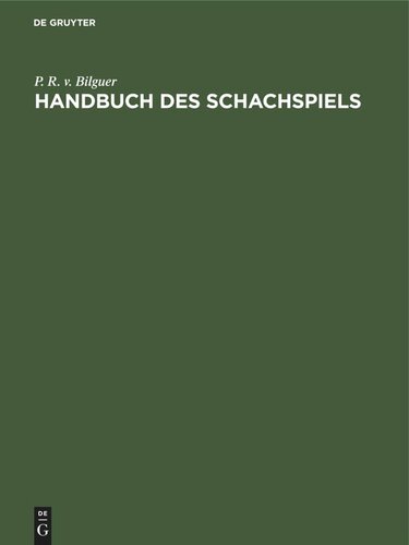 Handbuch des Schachspiels