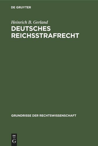 Deutsches Reichsstrafrecht