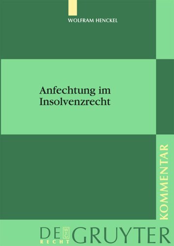 Anfechtung im Insolvenzrecht