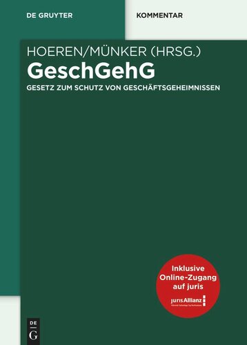 GeschGehG: Gesetz zum Schutz von Geschäftsgeheimnissen