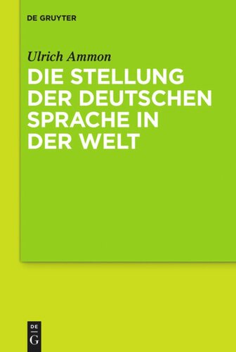 Die Stellung der deutschen Sprache in der Welt