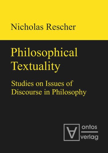 Philosophical Textuality: Studies on Issues of Discourse in Philosophy