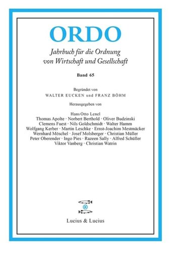 ORDO: Jahrbuch für die Ordnung von Wirtschaft und Gesellschaft