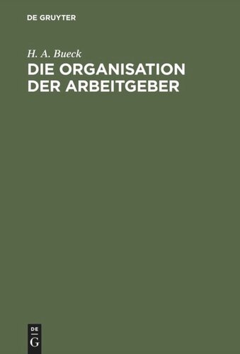 Die Organisation der Arbeitgeber