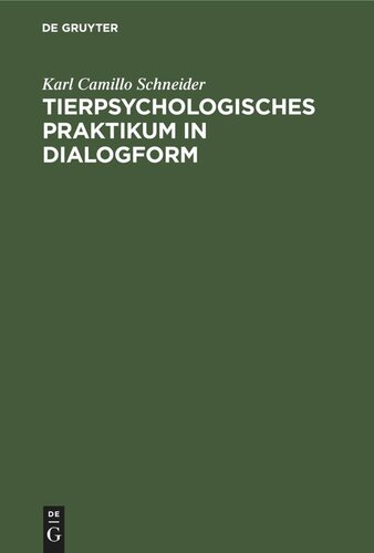 Tierpsychologisches Praktikum in Dialogform