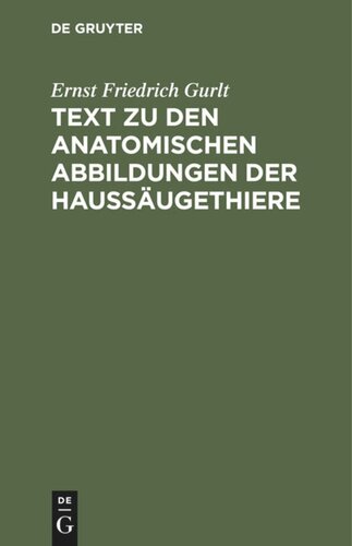 Text zu den anatomischen Abbildungen der Haussäugethiere: [Textbd.]