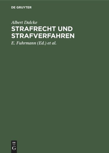 Strafrecht und Strafverfahren: 5. Nachtrag