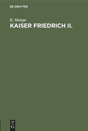 Kaiser Friedrich II.: Vortrag