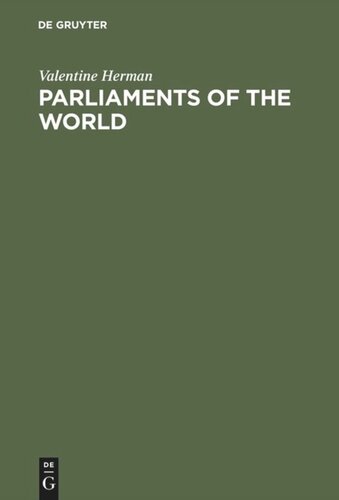 Parliaments of the World: A Reference Compendium