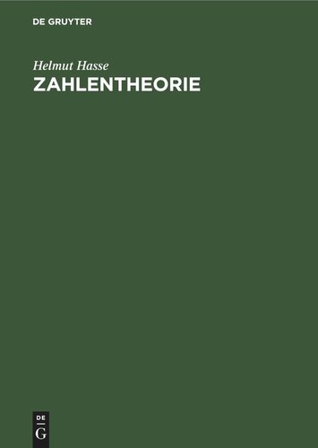 Zahlentheorie