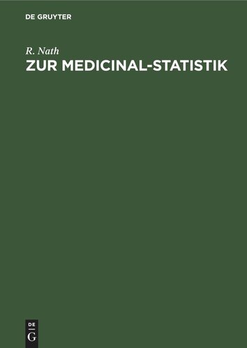 Zur Medicinal-Statistik: Die Geburts- und Sterblichkeitsverhältnisse des Kreises Oberbarnim pro 1876