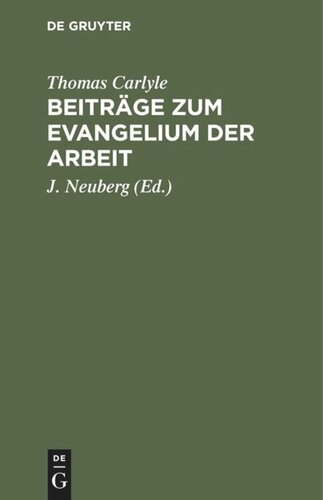 Beiträge zum Evangelium der Arbeit