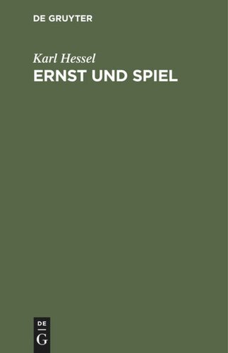 Ernst und Spiel