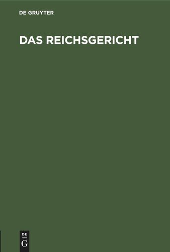 Das Reichsgericht: Berlin oder Leipzig?